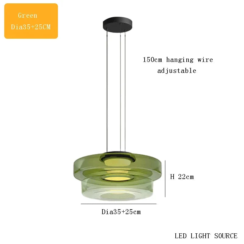 DecorBites™ BOHEMIA Glass Pendant Light - Danish Design for Kitchen Island Dining Bedroom Tables