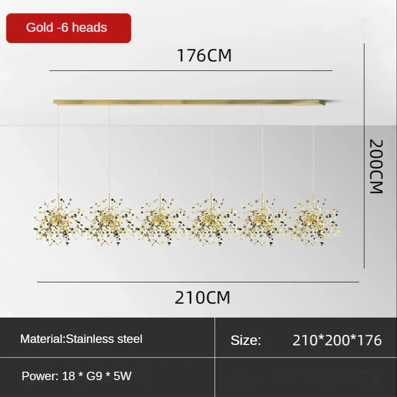 DecorBites™ Leaf Sequin Ceiling Chandelier for Modern Living Room, Restaurant, Bar, and Shop Window