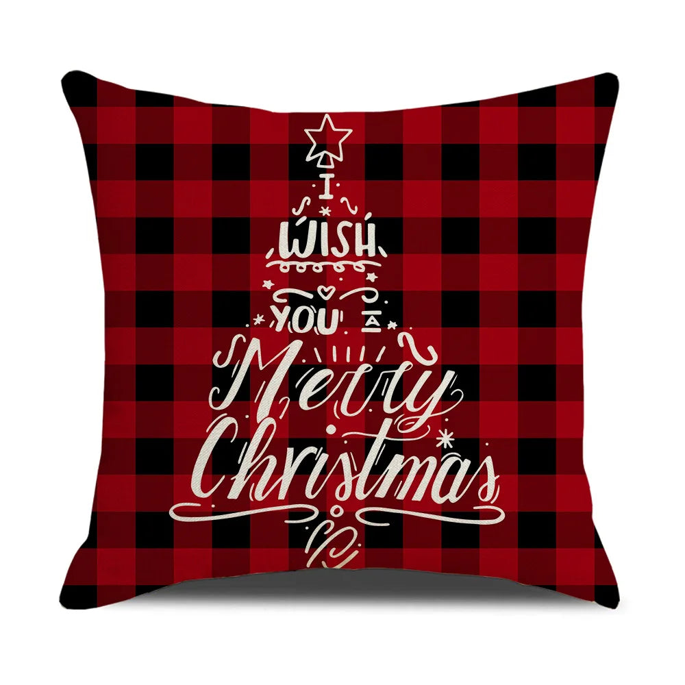 DecorBites™ Christmas Elk Letter Pillowcase 45x45cm for Living Room