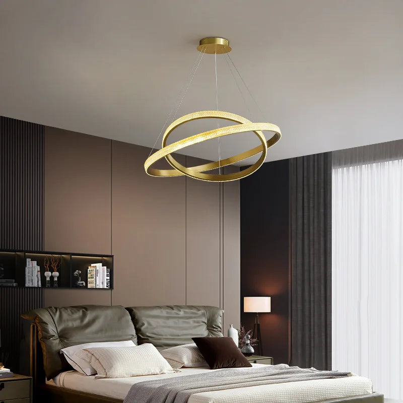 DecorBites™ LED Chandelier: Modern Minimalist Pendant Lighting for Home Living Dining Kitchen Bedroom