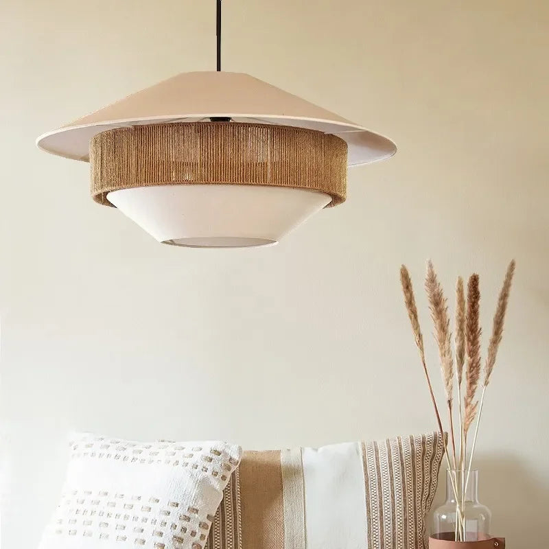Decorbites™ Japanisches Hanfseil-Leuchter für Küche, Schlafzimmer und Hotel – Minimalistisches Wohnaccessoire