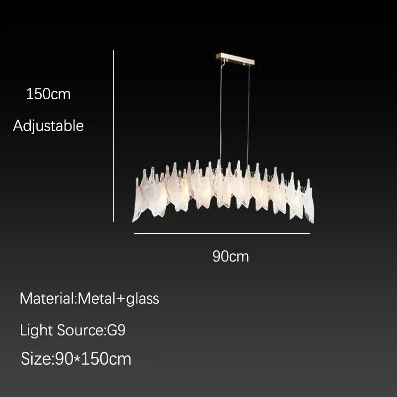 DecorBites™ Cloud Mist Glass Chandelier with G9 Light Source - Luxury Home Decoration