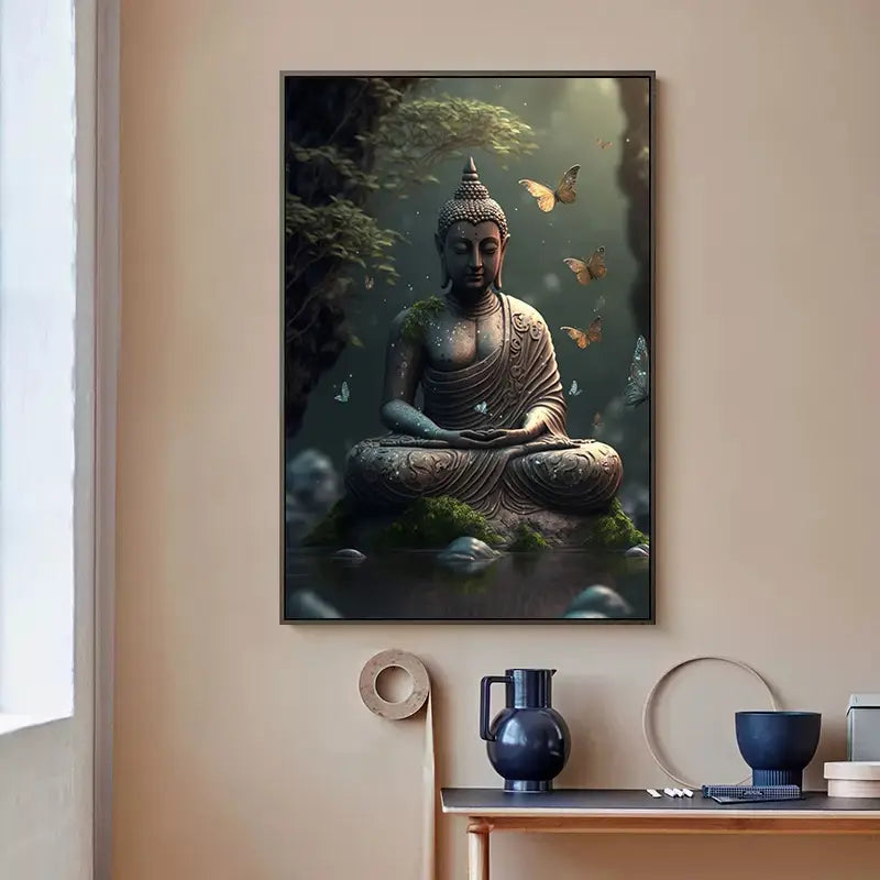 Decorbites™ Vintage Buddha-Leinwanddruck für die Wohnraumausstattung