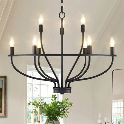 DecorBites™ Iron Art Retro Chandelier Light, American Farmhouse Industrial Pendant Lamp