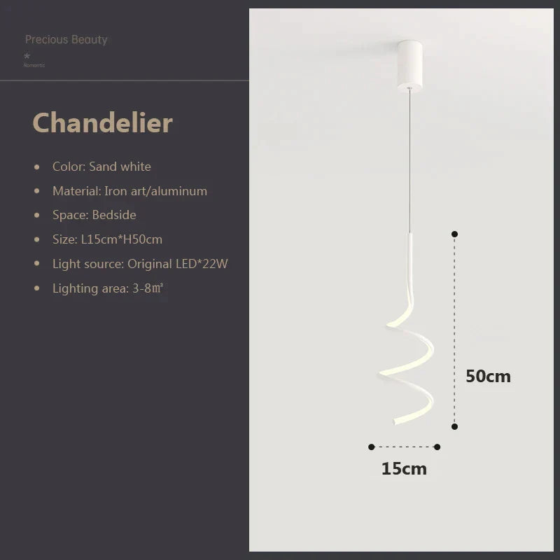 DecorBites™ LED Pendant Lamp: Stylish Nordic Design for Bedroom, Living Room, and Indoor Spaces