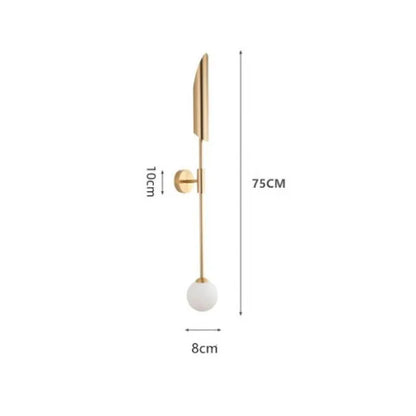 Lámpara de pared DecorBites™ Gold LED de un solo cabezal para sala de estar, dormitorio y pasillo