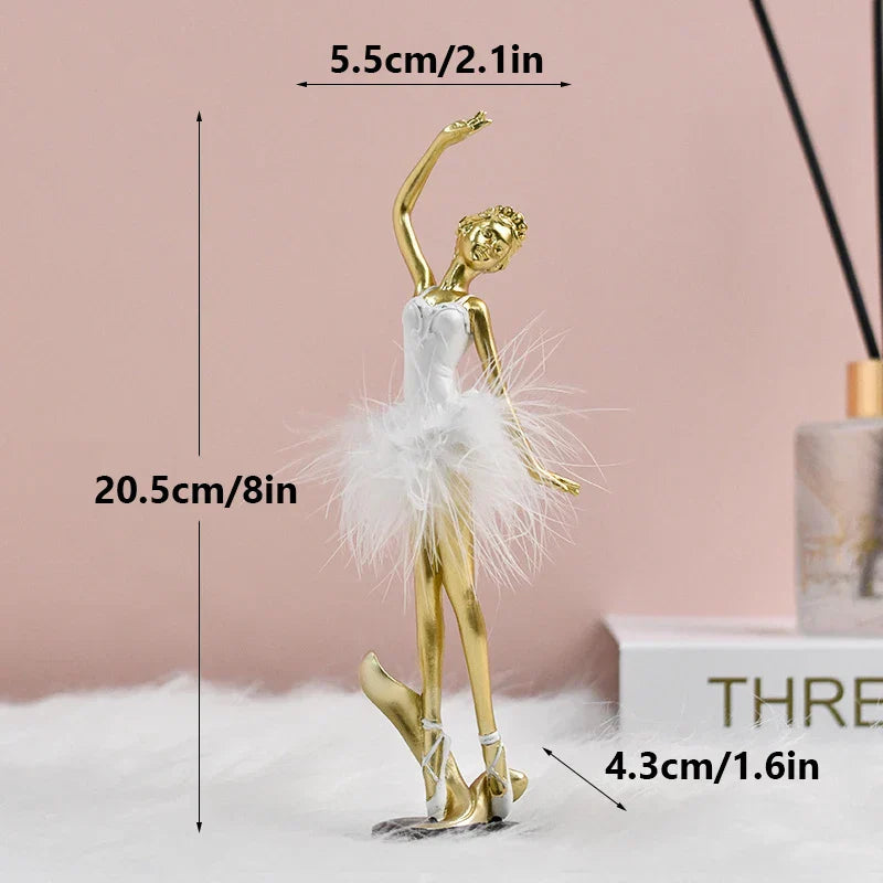 DecorBites™ Ballet Girl Resin Figurine - Nordic Luxury Desktop Decoration and Birthday Gift