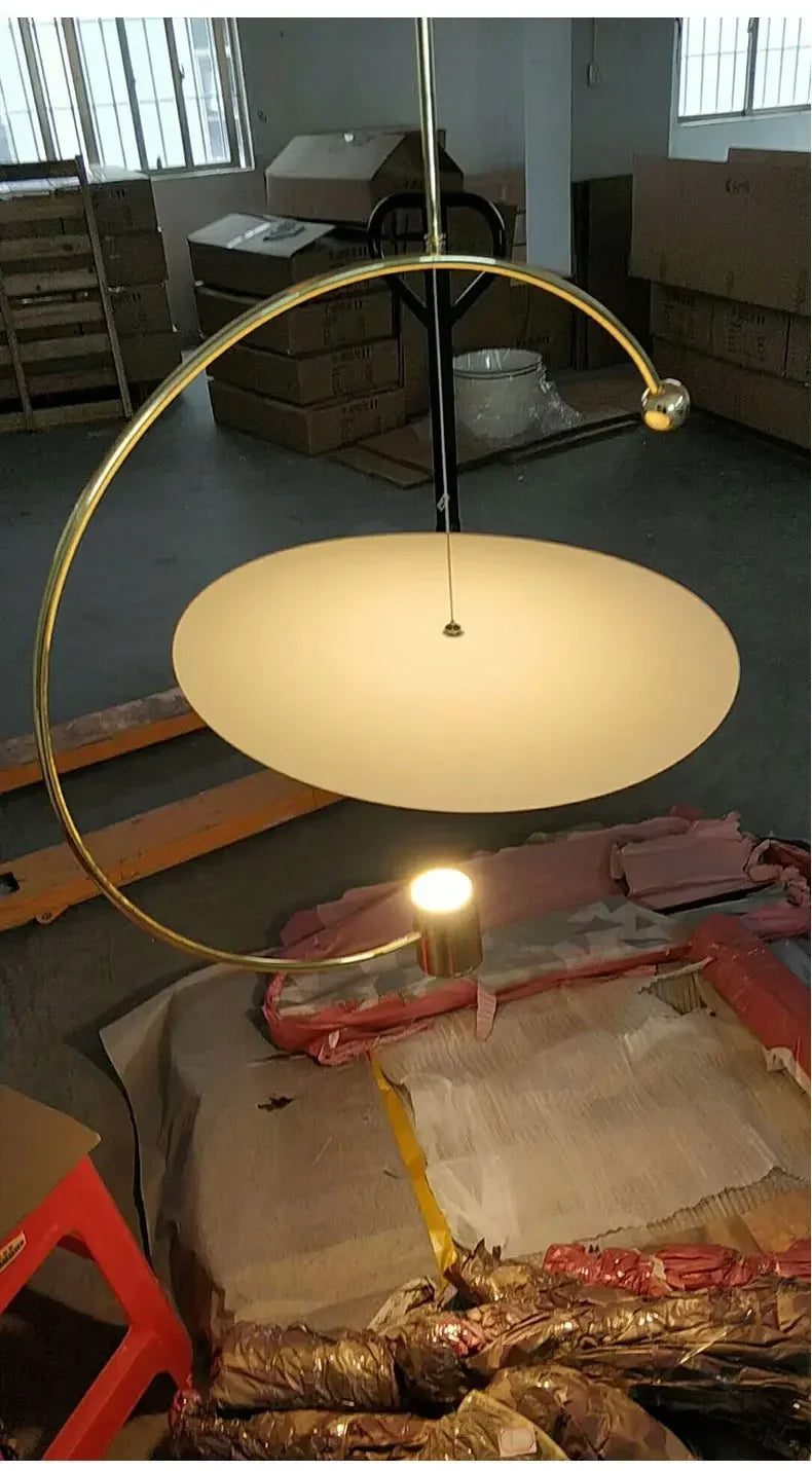 DecorBites™ Gold Iron Painted LED Pendant Light for Home Decor and Dining Room