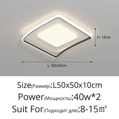 DecorBites™ LED Ceiling Lights White Black Infinite Dimming Home Lighting Fixtures