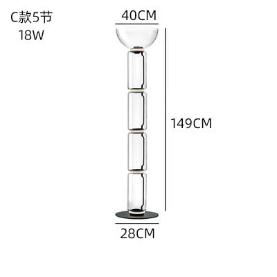 DecorBites™ Glass LED Floor Lamp for Modern Interior Decor