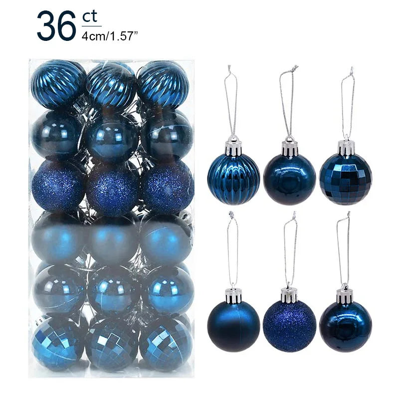 1box Christmas Balls Christmas Tree Ornaments Ball Xmas Hanging Tree Pendants Home Party Decor 2023 New Year Gift Noel Navidad