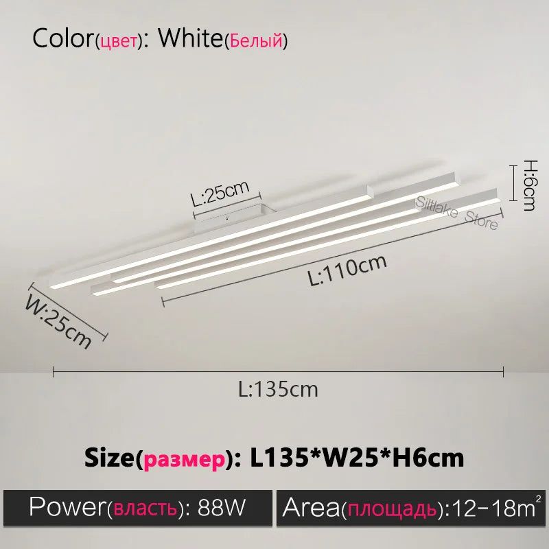 ثريا ديكوربايتس™ السوداء ذات الإضاءة LED بتصميم بسيط لغرفة المعيشة