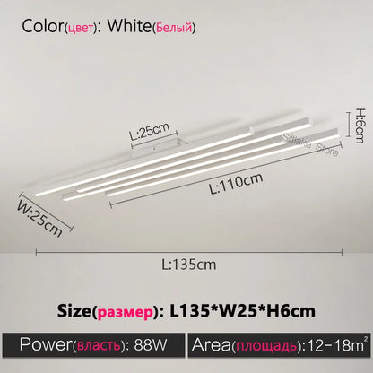 ثريا ديكوربايتس™ السوداء ذات الإضاءة LED بتصميم بسيط لغرفة المعيشة