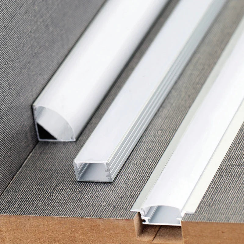 DecorBites™ LED Aluminum Profiles Corner Channel with Transparent/Milky Diffuser for Strip Lights