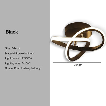 DecorBites™ Black Gold LED Ceiling Lights with Remote Control - Indoor Chandelier Lighting