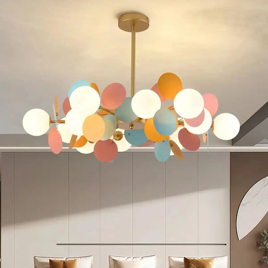 DecorBites™ Colorful Chandelier Pendant Lamp for Bedroom Dining Living Room