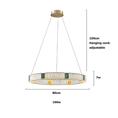 DecorBites™ Golden LED Ring Chandelier for Modern Luxury Living and Dining Spaces