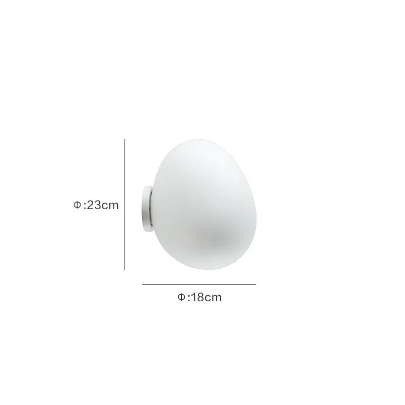 DecorBites™ Glass Egg Wall Sconces Lamp Ceiling Light with E27 Led Bulb