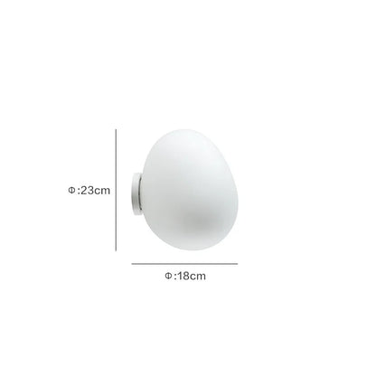 DecorBites™ Glass Egg Wall Sconces Lamp Ceiling Light with E27 Led Bulb
