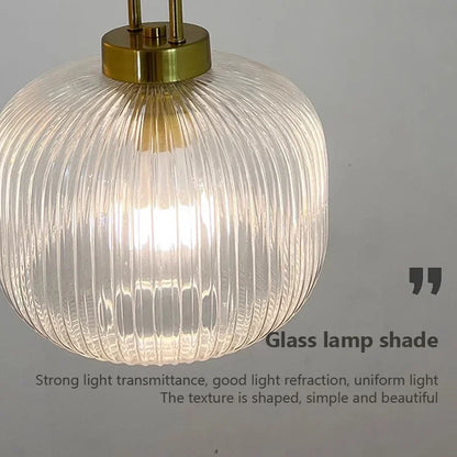 Nordic Clear Glass Pendant Light With Minimalist Shade