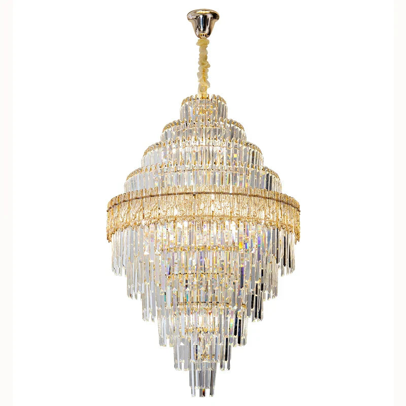 DecorBites™ Crystal Chandelier: Luxury Living Room Lamp, Modern Design, Elegant Lighting Option