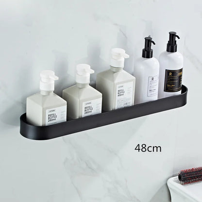 رف حمام من الألومنيوم من DecorBites™ مع قضيب مناشف ورف تخزين زاوية