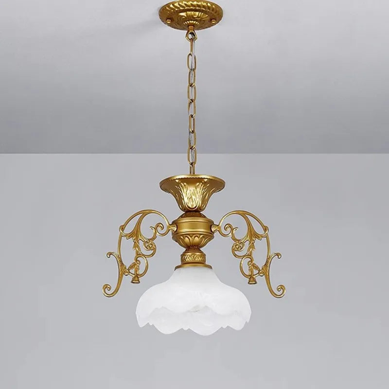 DecorBites™ Industrial Loft Chandelier with Glass Lampshade Lighting Fixture