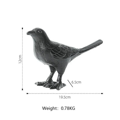 DecorBites™ Cast Iron Bird Decoration: Elegant Home & Living Room Décor