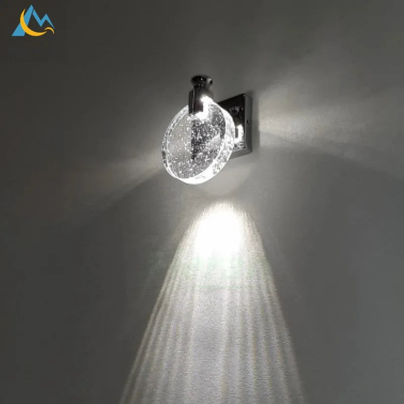 Lámpara de pared LED de cristal DecorBites™ para dormitorio, sala de estar y maquillaje de baño