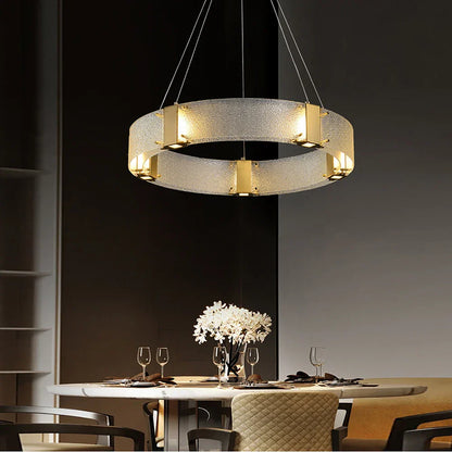 DecorBites™ Gold LED Chandelier for Luxe Living Room Lighting