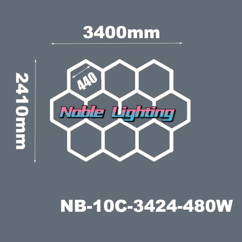 DecorBites™ Hexagon LED Ceiling Light: High-Performance, Best-Selling, Honeycomb Design