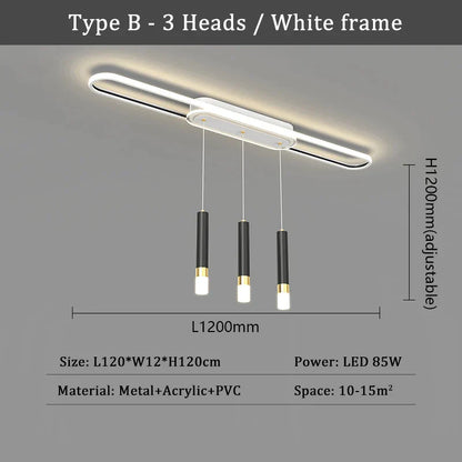 DecorBites™ LED Chandelier: Modern Ceiling Lighting for Living Dining Bedroom Kitchen Aisle