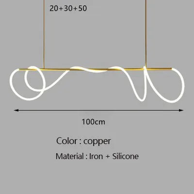 Lámpara colgante de manguera larga LED Decorbites™ para comedor, cocina o bar