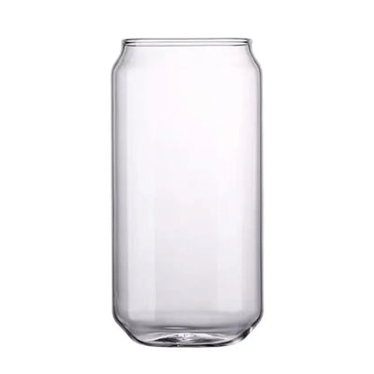 كوب بيرة زجاجي كبير على شكل علبة من ديكوربايتس™ سعة 574 مل، أدوات شرب متينة من زجاج البورسليكات