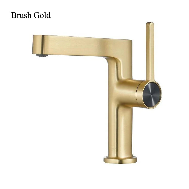 DecorBites™ Basin Faucet: Gold, Black, Chrome Bathroom Tap for Washbasin with Hot Cold Water