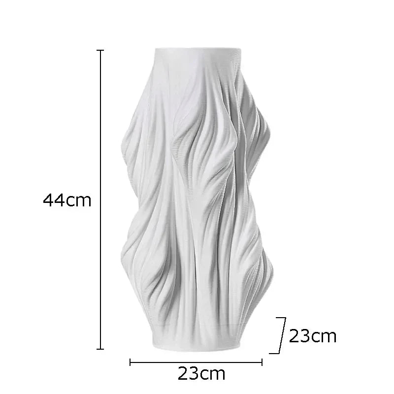 DecorBites™ Ceramic Vase with Artificial Flowers for Desk Decoration and Room Aesthetics