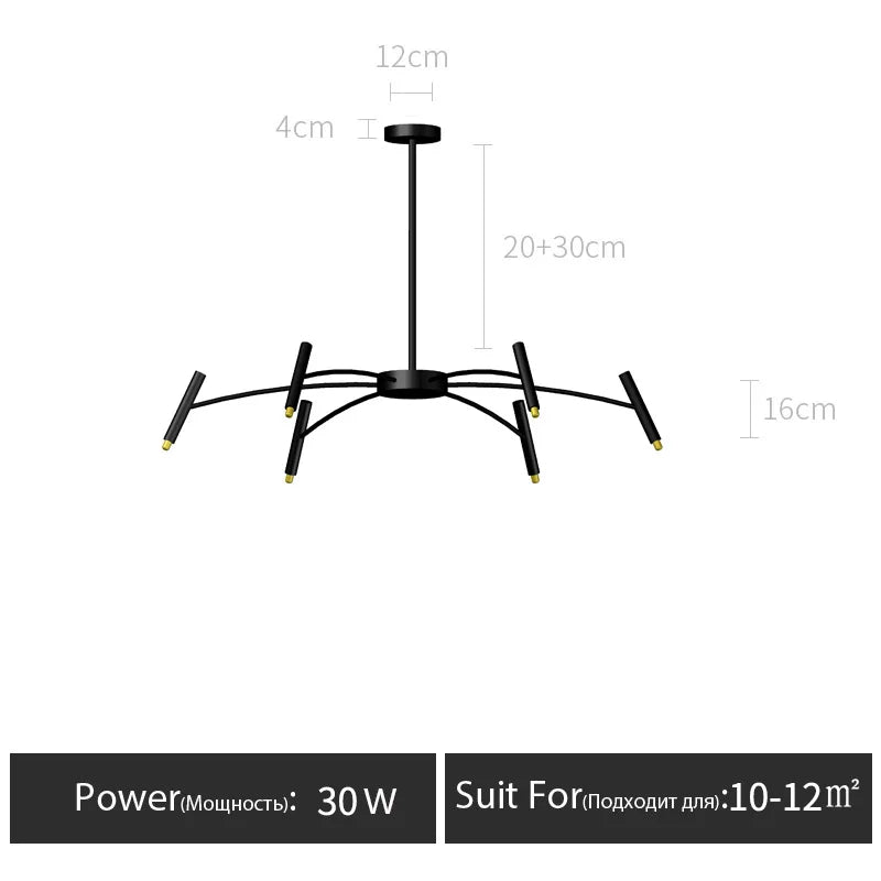 DecorBites™ LED Chandelier: Modern Nordic Design for Living Room, Bedroom, Office, Study - Home Décor Lighting