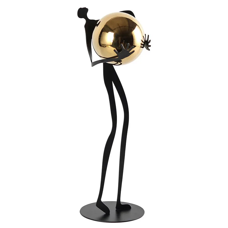 Escultura de Figura de Oro Decorbites™ Ornamento Metálico Decoración para el Hogar Figurilla