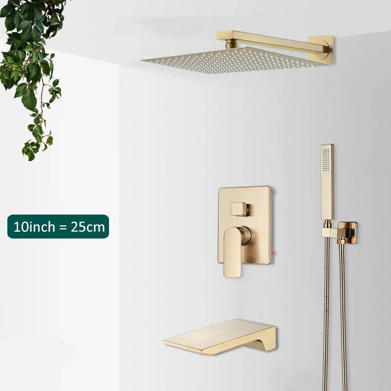 Gold Wall Shower System