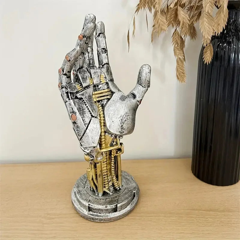 DecorBites™ Cyberpunk Mechanical Arm Desktop Stand - Simulated Robot Hand Sculpture