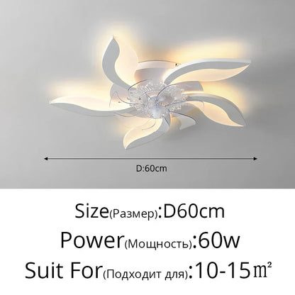 DecorBites™ Dimmable Ceiling Fan Lights with Remote Control for Living Children's Bedroom Dining Room