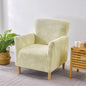 Decobites Stretch Fleece Accent Chair Cover - Solid Color Slipcovers for Sofa