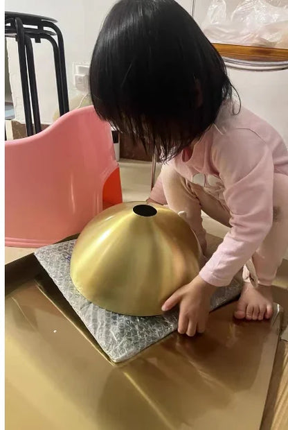 DecorBites™ Copper Chandelier: Nordic Minimalist Gold Pendant Lamp, Luxurious Indoor Decor