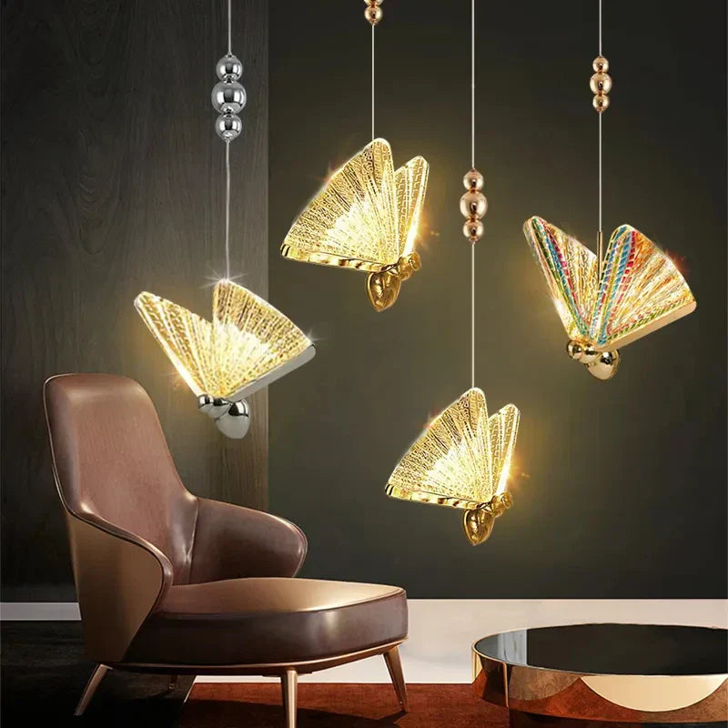 Lámpara colgante LED Mariposa™ Decorbites para dormitorio y sala de estar: Luminaria moderna de chandelier