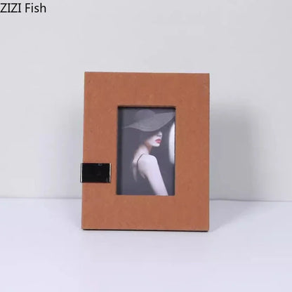 DecorBites™ Leather Photo Frame | Modern Design Picture Frame Bedside Table & Desk Décor