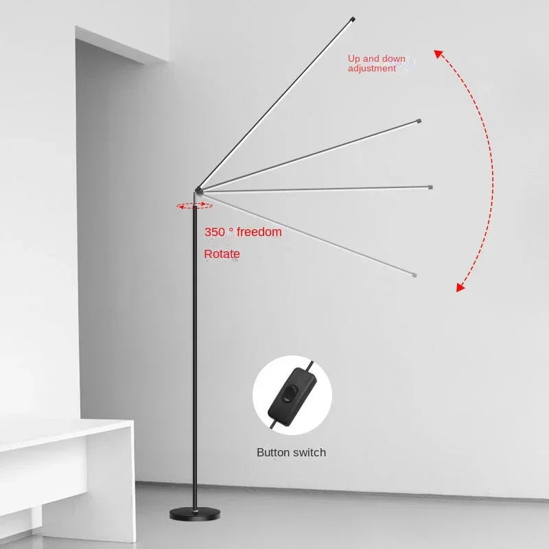 Lámpara de suelo LED Decorbites™: Accesorio de lectura minimalista súper brillante para sala de estar y dormitorio