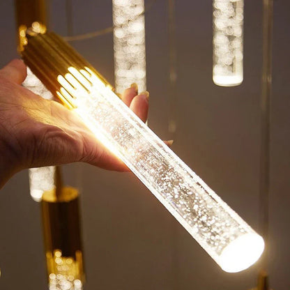 DecorBites™ Bubbles Crystal Pendant Light: Nordic Modern Hanging Lamp for Bedroom & Living Room