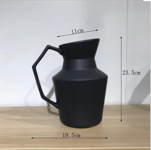 DecorBites™ Elegant Striped Ceramic Vase TV Cabinet Crafts Hydroponic Home Decor Gift