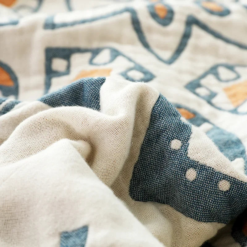 بطانية ديكوربايتس™ القطنية بتصميم نورديك - لحاف صيفي ناعم للأسرّة المفردة/المزدوجة - غطاء ديكور منزلي بوهو
