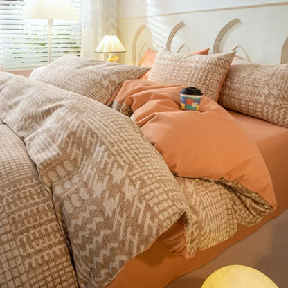 Juego de cama DecorBites™ Cozy Cotton: Funda nórdica de 160 x 210 cm para adultos, cálida y suave.